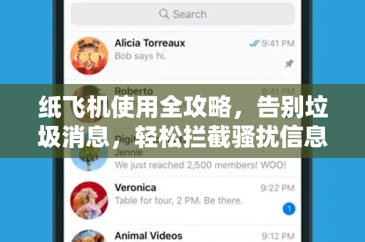 纸飞机使用全攻略，告别垃圾消息，轻松拦截骚扰信息