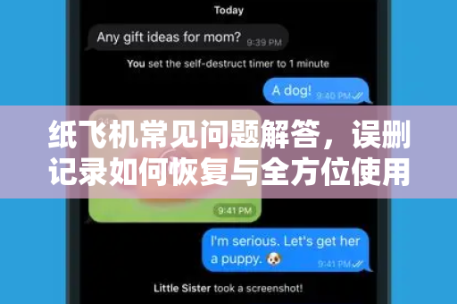 纸飞机常见问题解答，误删记录如何恢复与全方位使用指南