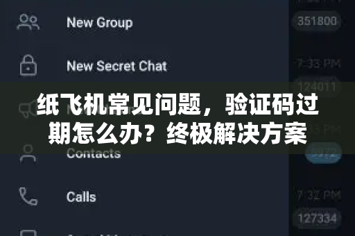 纸飞机常见问题，验证码过期怎么办？终极解决方案