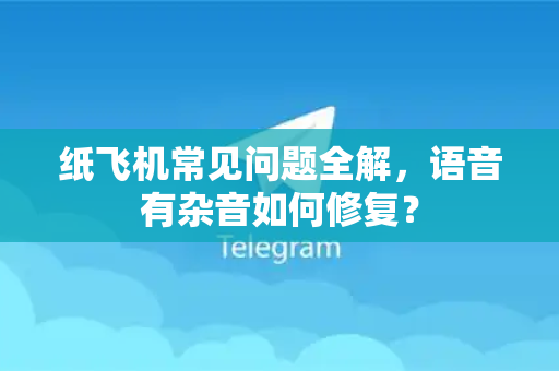 纸飞机常见问题全解，语音有杂音如何修复？