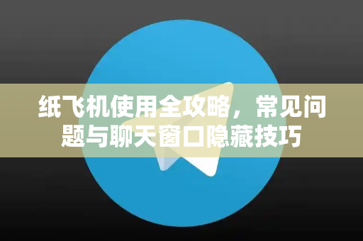 纸飞机使用全攻略，常见问题与聊天窗口隐藏技巧